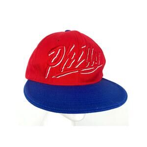 Hatco Red Philadelphia Phillie's "Philly" Embroidered Blue Bill Snapback Hat